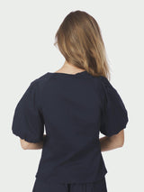 Neo Noir Irina Poplin Blouse 162219 Col. Navy