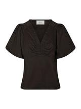 Neo Noir Irina Poplin Blouse 162219 Col. Chocolate Brown