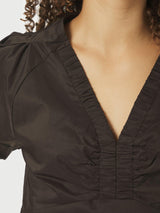 Neo Noir Irina Poplin Blouse 162219 Col. Chocolate Brown
