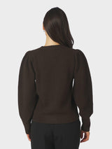 Neo Noir Nuna Knit Cardigan 162242 Col.Brown