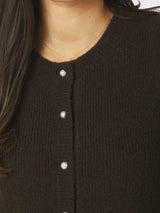 Neo Noir Nuna Knit Cardigan 162242 Col.Brown