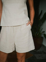 Neo Noir Sega Ramie Shorts 162435 Col Natural