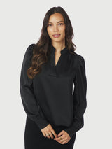 Neo Noir Rosslyn Heavy Sateen Blouse Col. Black