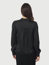 Neo Noir Rosslyn Heavy Sateen Blouse Col. Black