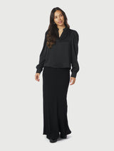 Neo Noir Rosslyn Heavy Sateen Blouse Col. Black