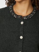 Neo Noir Marie Stone Knit Cardigan 163850 Col.132