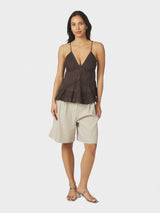 Neo Noir Nika Structure Shorts 164538 Col. Creme