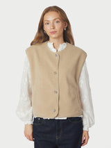 Neo Noir Mariko Teddy Vest 164594 Col. Sand