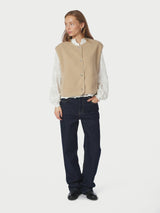 Neo Noir Mariko Teddy Vest 164594 Col. Sand