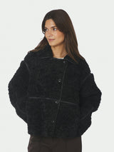Neo Noir Castor Faux Fur Jacket 164862 Col.Black