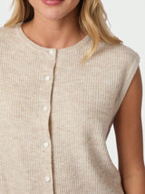 Neo Noir Everest Knit Vest PO 164870 Col. Sand