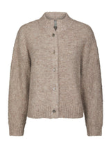 Neo Noir Taura Fluffy Knit Cardigan Col.Beige Mela