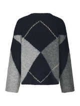 Neo Noir Inga Check Fluff Knit Blouse 165205 141