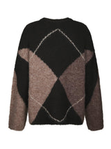 Neo Noir Inga Check Fluff Knit Blouse 165205 676
