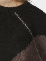 Neo Noir Inga Check Fluff Knit Blouse 165205 676