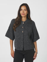 Neo Noir Benuta Fluffy  Knit Cardigan 165816 Col. Antracit melange