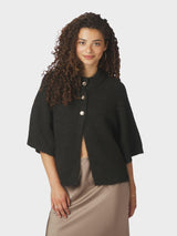 Neo Noir Benuta Fluffy Knit Cardigan 165816 Col. Dark Brown