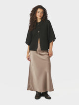 Neo Noir Benuta Fluffy Knit Cardigan 165816 Col. Dark Brown