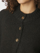 Neo Noir Benuta Fluffy Knit Cardigan 165816 Col. Dark Brown