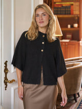 Neo Noir Benuta Fluffy Knit Cardigan 165816 Col. Dark Brown