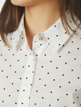 Neo Noir Frannie Dot Shirt 166006 Col.Off white