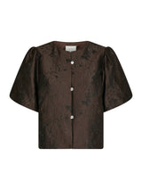 Neo Noir Aisa Brocade Blouse 166369 Col. Brown 676