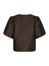 Neo Noir Aisa Brocade Blouse 166369 Col. Brown 676