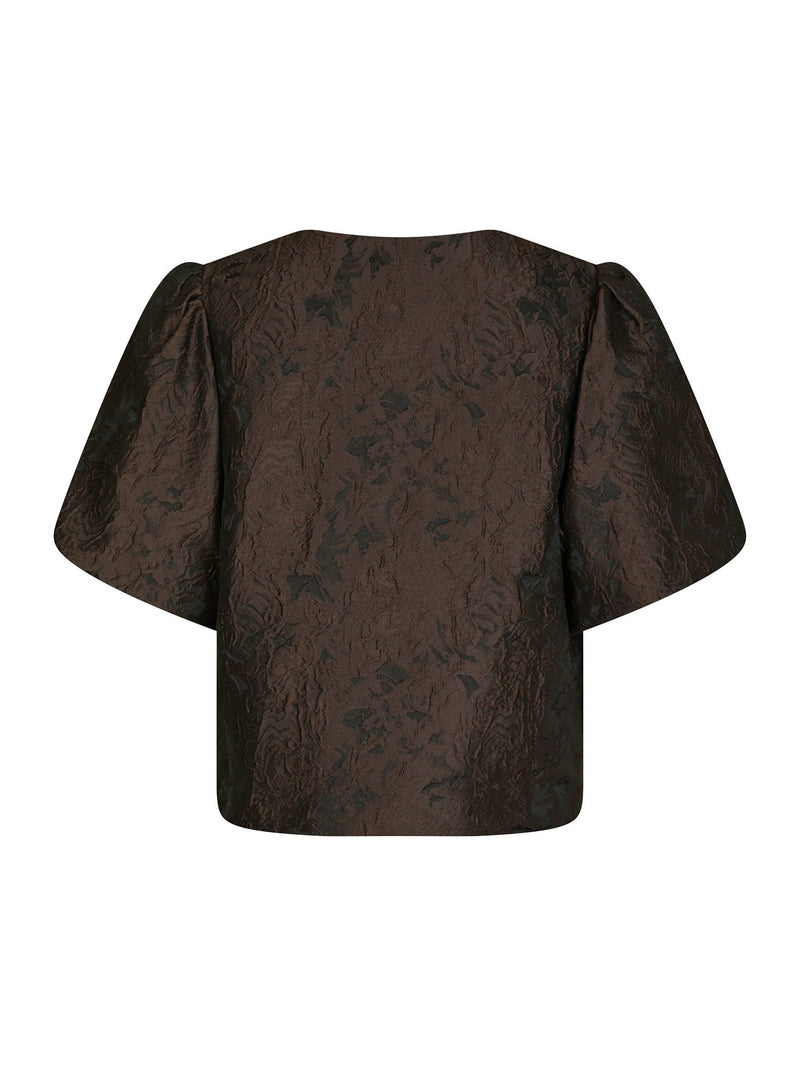 Neo Noir Aisa Brocade Blouse 166369 Col. Brown 676