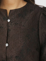 Neo Noir Aisa Brocade Blouse 166369 Col. Brown 676