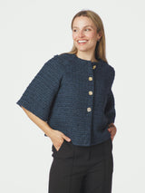 Neo Noir Rosella Boucle Mini Jacket 166488 Col.Nav