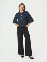 Neo Noir Rosella Boucle Mini Jacket 166488 Col.Nav