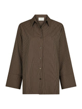 Neo Dita Striped Line Shirt 166888 Col. Dark Brown
