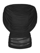 Neo Noir Cottuna Drapy Mesh Top 167205 Col. Black