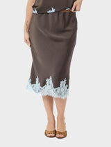 Neo Noir Naira Lace Skirt 167839 Col. Dark brown