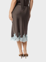 Neo Noir Naira Lace Skirt 167839 Col. Dark brown