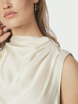 Neo Noir Isola Drapy Satin Top 167873 Col. Creme