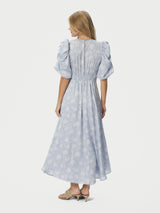 Neo Noir Kikka Faded Flower Dress 167902 Col. Light Blue