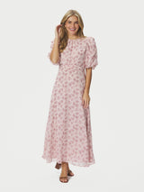 Neo Noir Kikka Chiffon Flower Dress 167915 Col. Rose