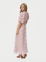 Neo Noir Kikka Chiffon Flower Dress 167915 Col. Rose