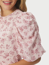 Neo Noir Kikka Chiffon Flower Dress 167915 Col. Rose