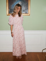 Neo Noir Kikka Chiffon Flower Dress 167915 Col. Rose