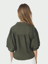 Neo Noir Etta Poplin Shirt 168089 Col. Army