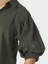 Neo Noir Etta Poplin Shirt 168089 Col. Army