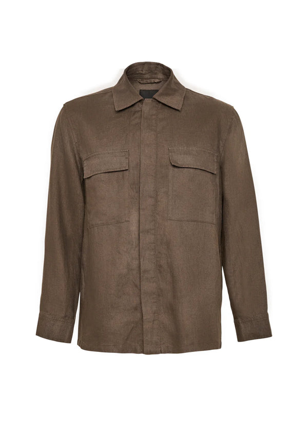 Sand Copenhagen overshirt Aiden brun