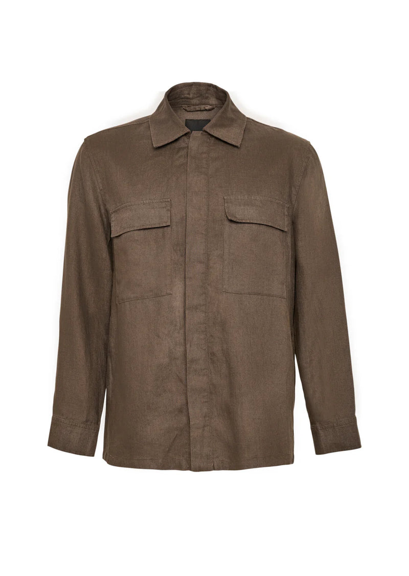 Sand Copenhagen overshirt Aiden brun