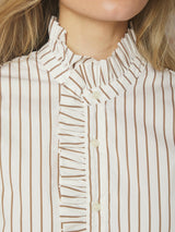 Neo Noir Nellie Wide Stripe Dress 168228 Col.Ivory