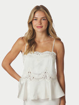 Neo Noir Kaela Heavy Sateen Lace Top 168290 Col.Pearl