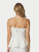 Neo Noir Kaela Heavy Sateen Lace Top 168290 Col.Pearl