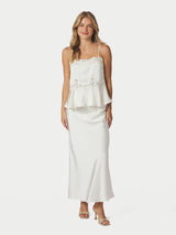 Neo Noir Kaela Heavy Sateen Lace Top 168290 Col.Pearl