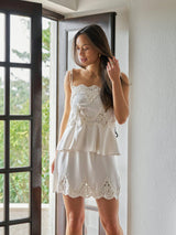 Neo Noir Kaela Heavy Sateen Lace Top 168290 Col.Pearl